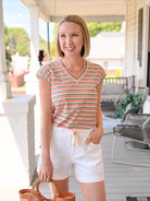 Rose & Lee Co Margo Tank, Multi Short Sleeve