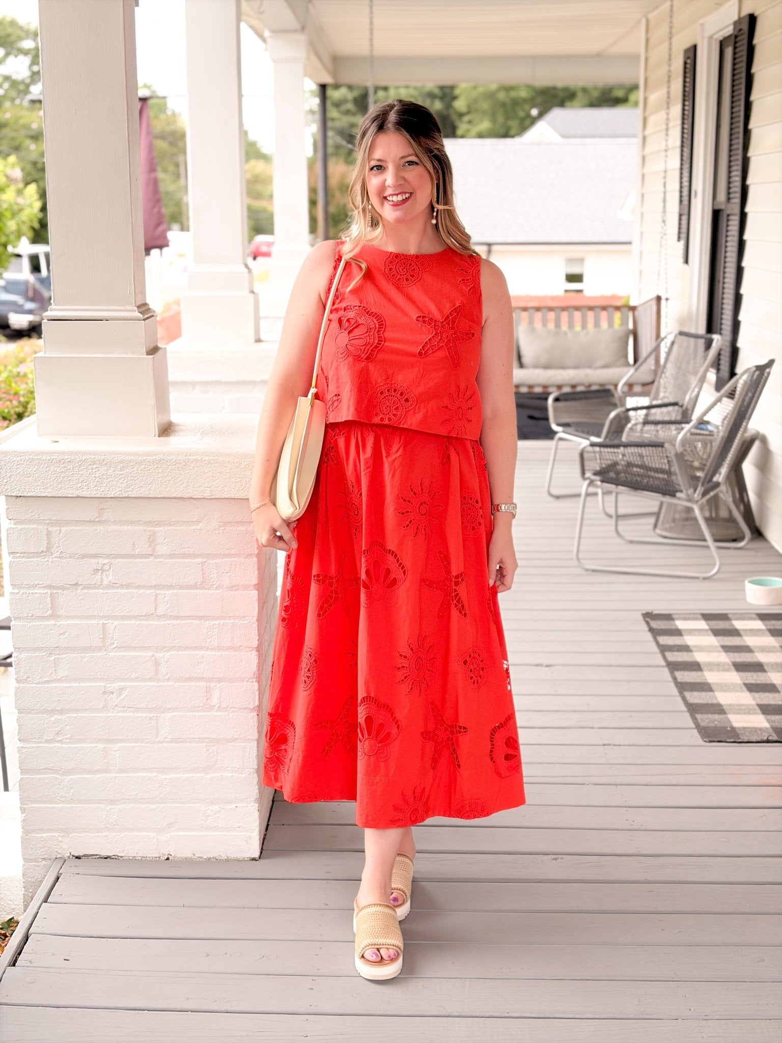 Rose & Lee Co Mckenna Skirt, Coral Skirts