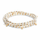 Metal Wrap Classic Teardrop Bracelet, Silver & Gold