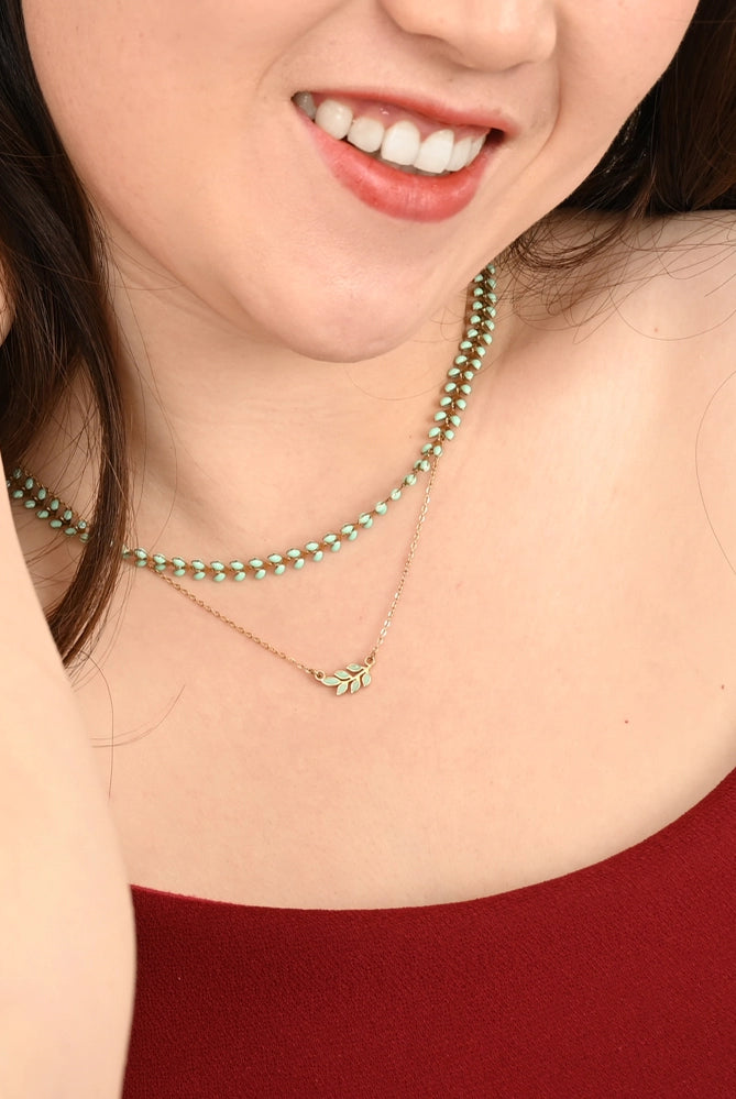 Mint Leaf Necklace Apex Ethical Boutique