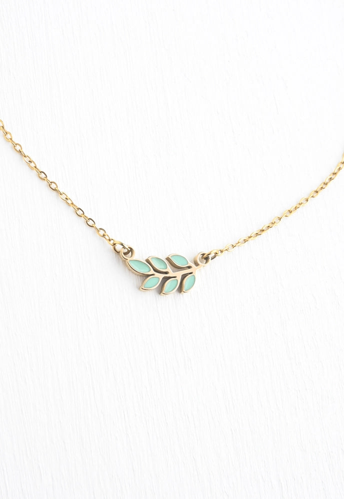Mint Leaf Necklace Apex Ethical Boutique