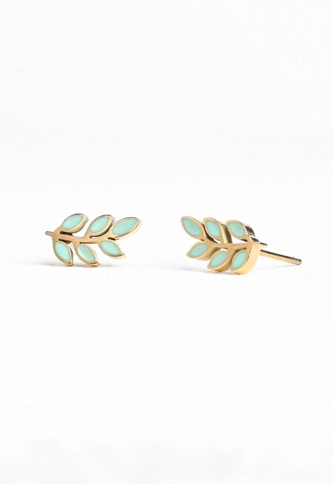 Rose & Lee Co Rowen Stud Earrings, Mint Earrings
