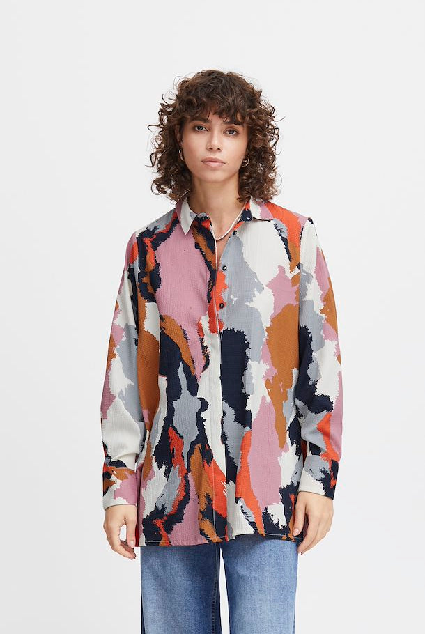 Multi-Colored Long Sleeve Top Apex Ethical Boutique