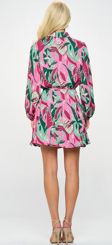 Multi-Colored Printed Mini Dress Apex Ethical Boutique