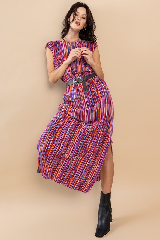 Multi-Colored Purple Dress Apex Ethical Boutique