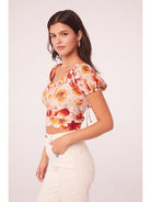 Multi Colored Floral Top Apex Ethical Boutique
