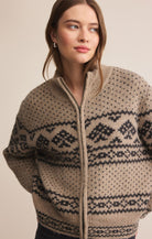 Bismarck Zip Cardigan, Smoked Heather by Z Supply ethically sourced women's boutique Apex NC 