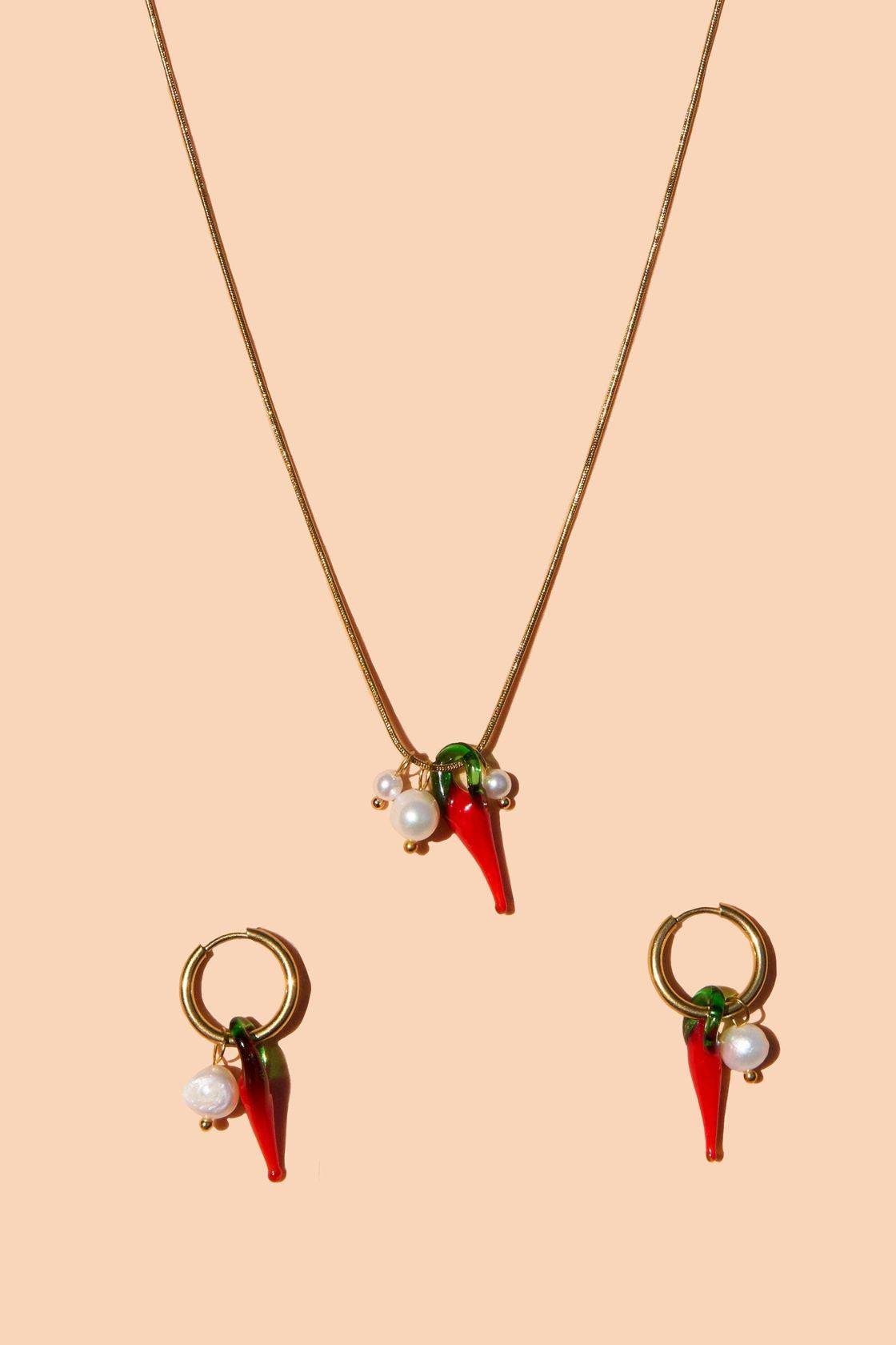 Caliente Necklace, 18k Gold Plated by Peter and June Ethically Sourced Boutique Apex NC