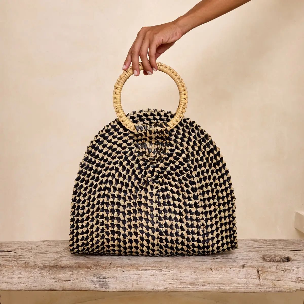 Rose & Lee Co Rattan Palm Leaf Bag Bags