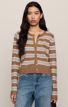 Rose & Lee Co Medina Stripe Cardigan, Golden Caramel by Z Supply Cardigan