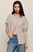 Rose & Lee Co River Plaid Top, Frosted Pearl by Z Supply Long Sleeve
