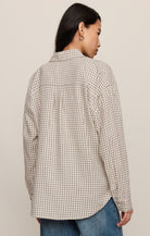 Rose & Lee Co River Plaid Top, Frosted Pearl by Z Supply Long Sleeve