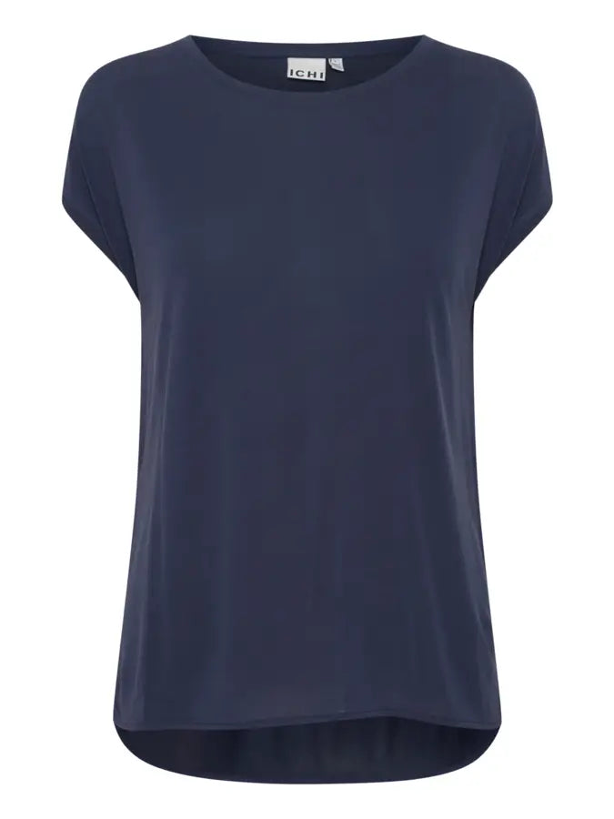 Navy Short Sleeve Top Apex Ethical Boutique
