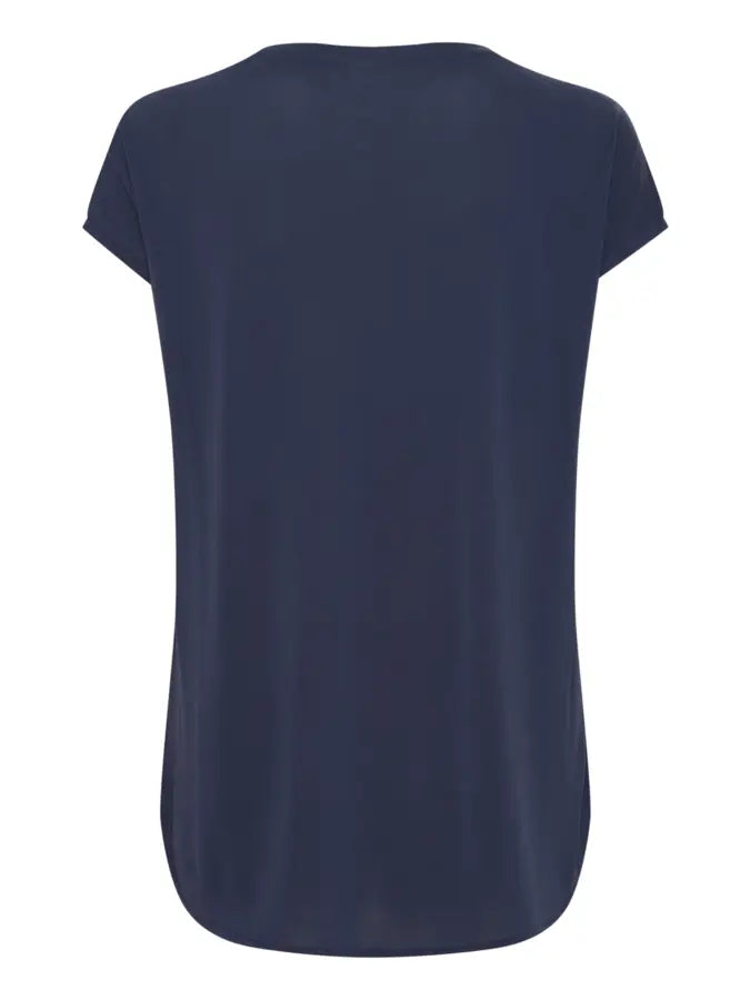 Navy Short Sleeve Top Apex Ethical Boutique