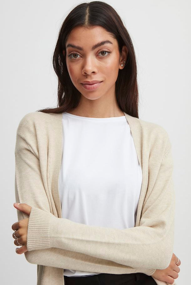 Neutral Long Sleeve Cardigan Apex Ethical Boutique