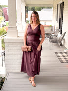 Rose & Lee Co Noralyn Dress, Dark Plum Casual Dresses