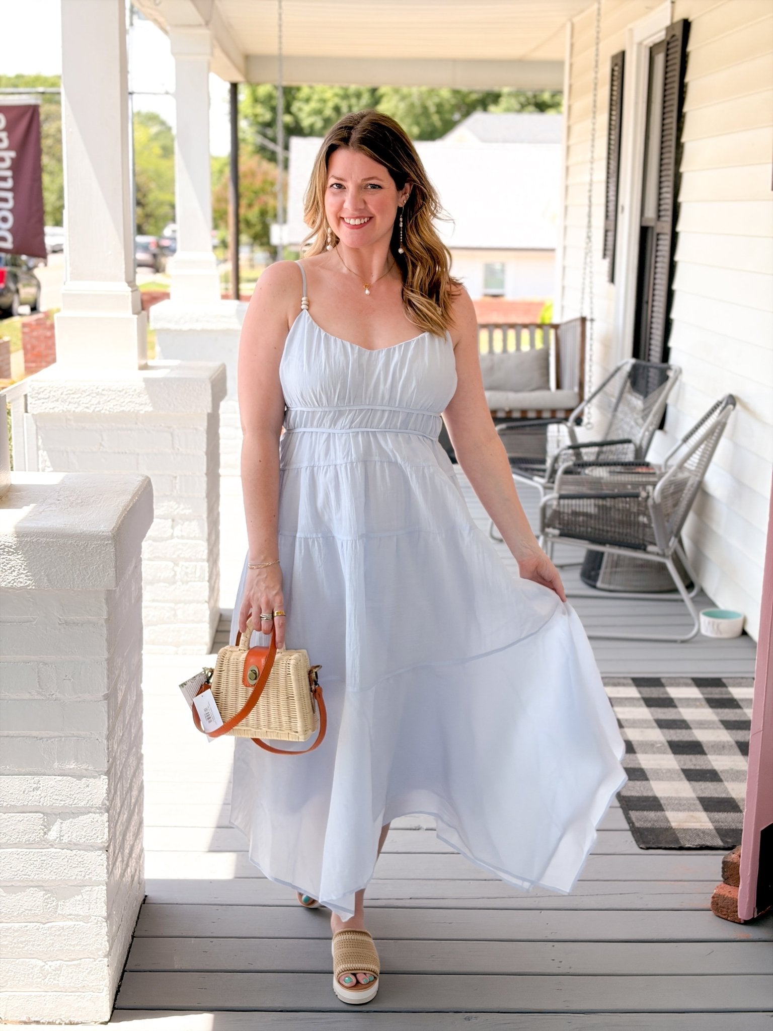 Rose & Lee Co Oasis Dress, Light Blue Event Dress