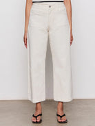 Light Oatmeal Cropped Jeans