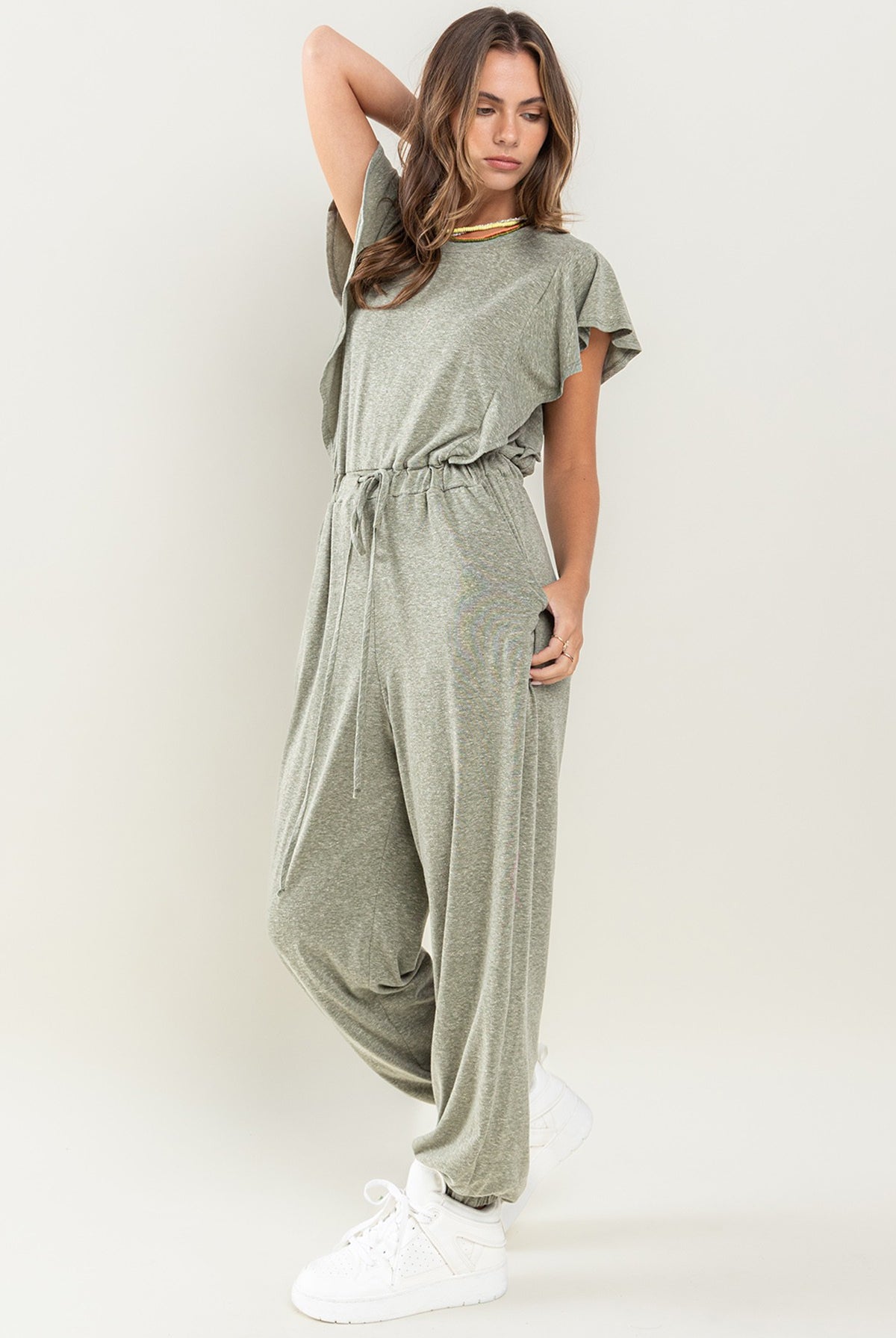 Olive Green Jumpsuit Apex Ethical Boutique