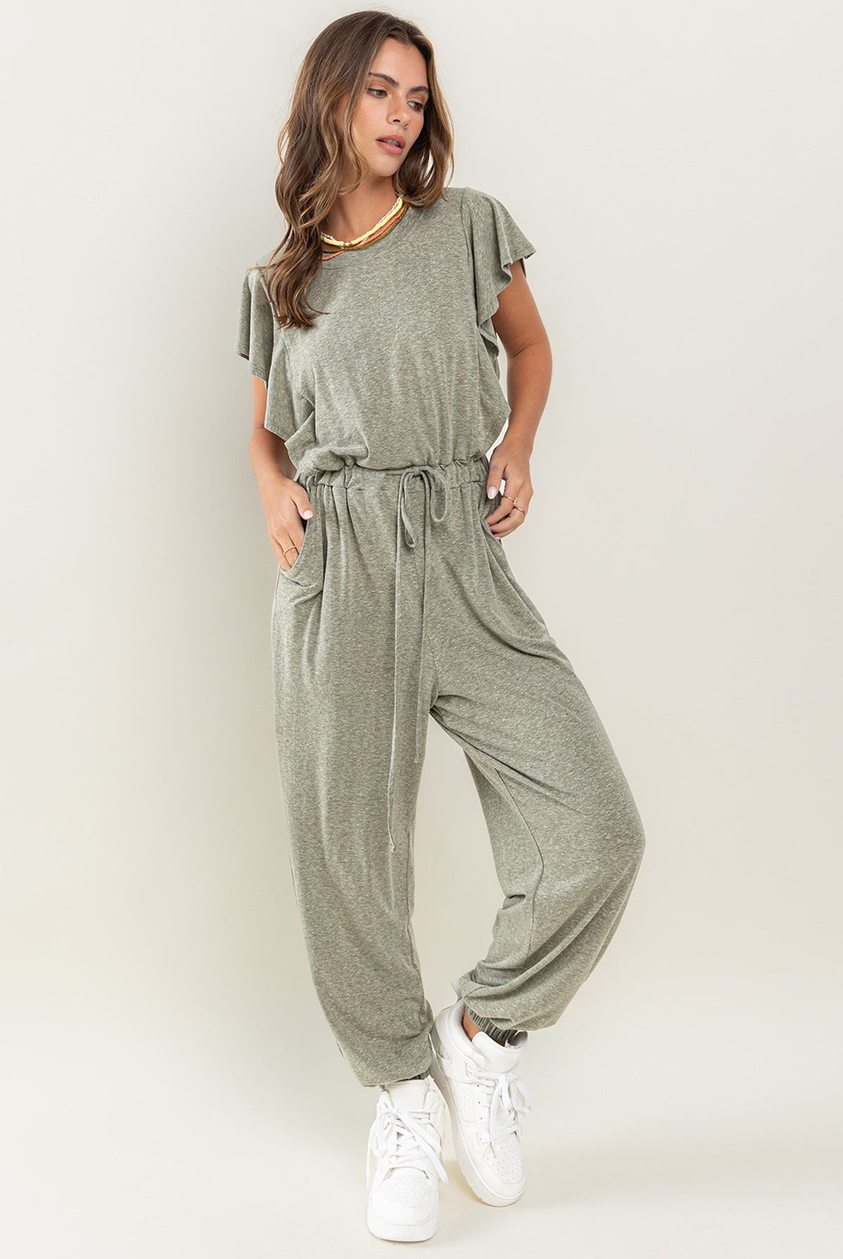 Olive Green Jumpsuit Apex Ethical Boutique
