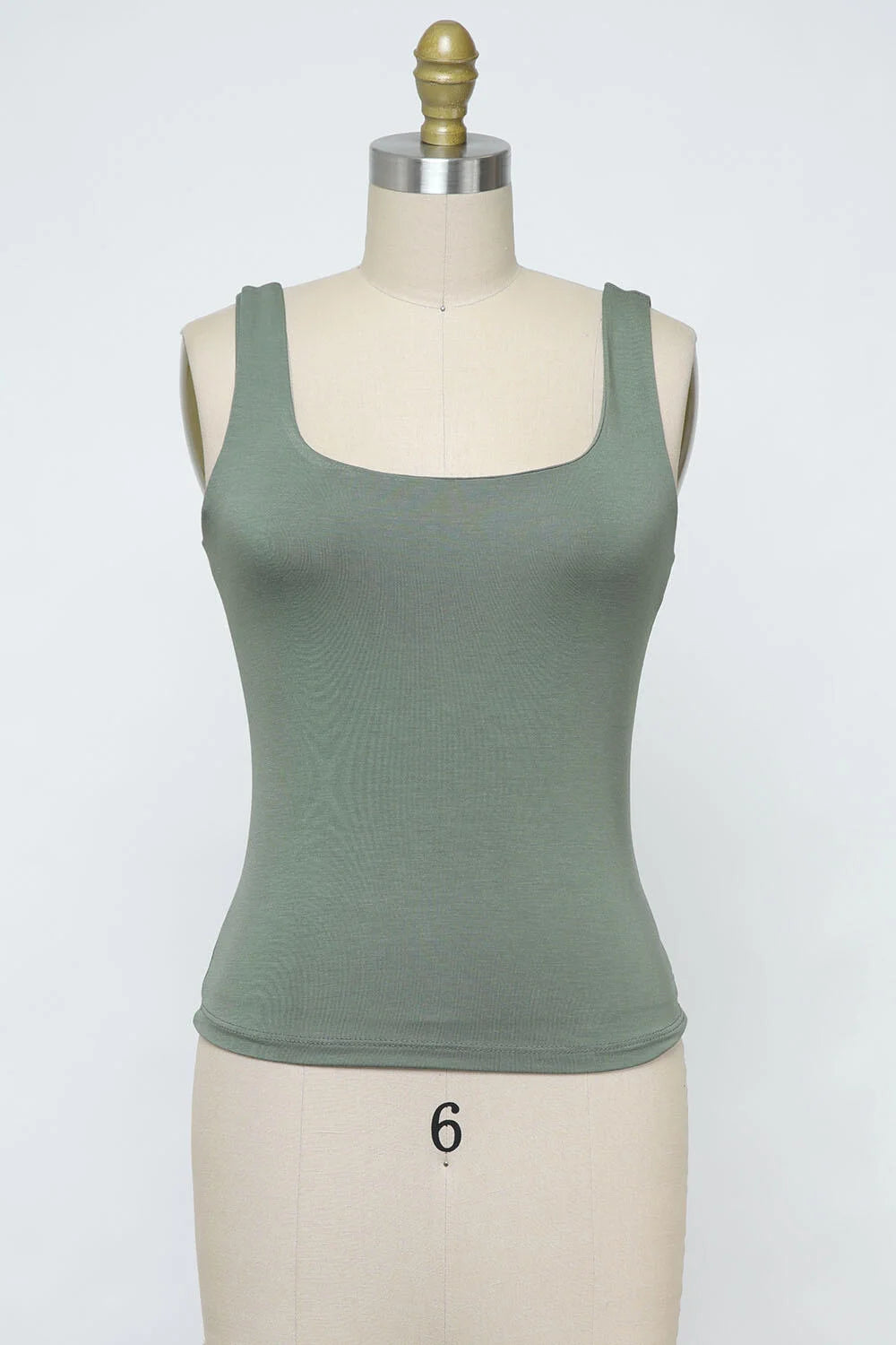 Olive Green Tank Top Apex Ethical Boutique