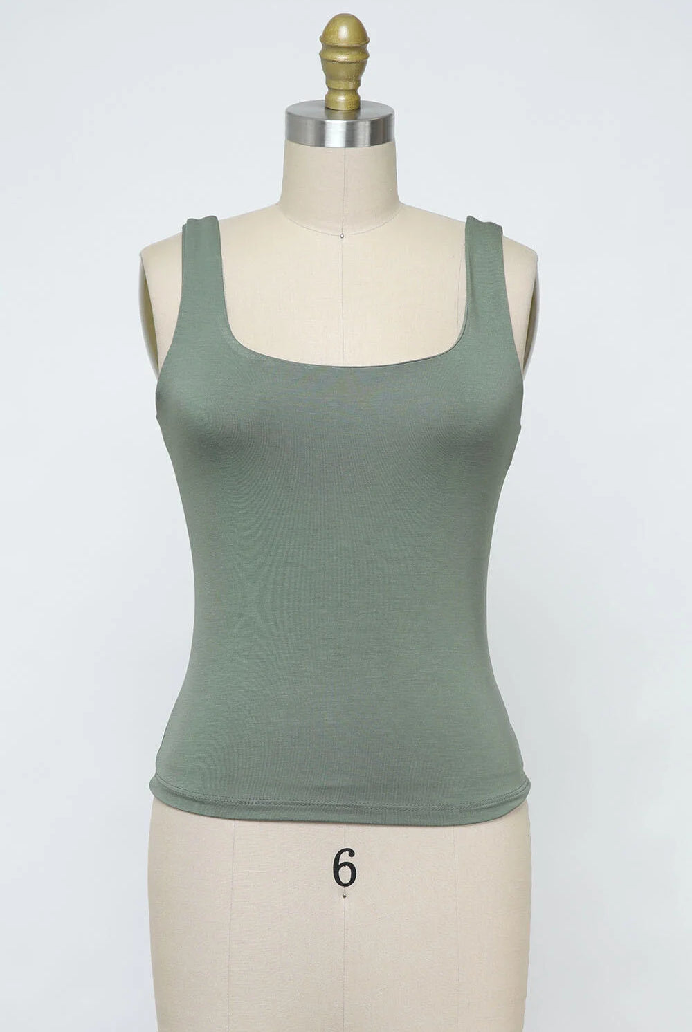 Olive Green Tank Top Apex Ethical Boutique