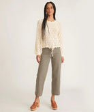 Olive Green Wide Leg Pants Apex Ethical Boutique