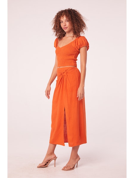 Orange Skirt Apex Ethical Boutique