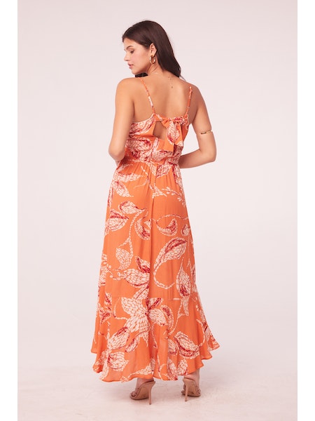 Orange Floral Dress Apex Ethical Boutique