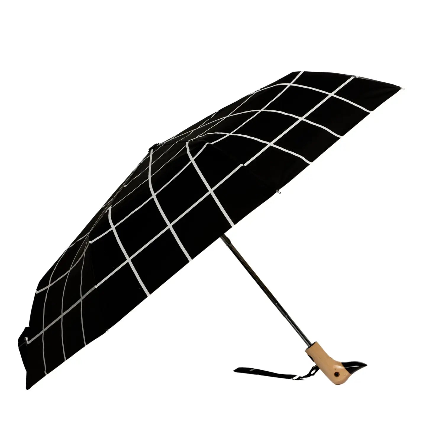 Original Duckhead Umbrella Black Grid Sustainable Women's Boutique Durham NC
