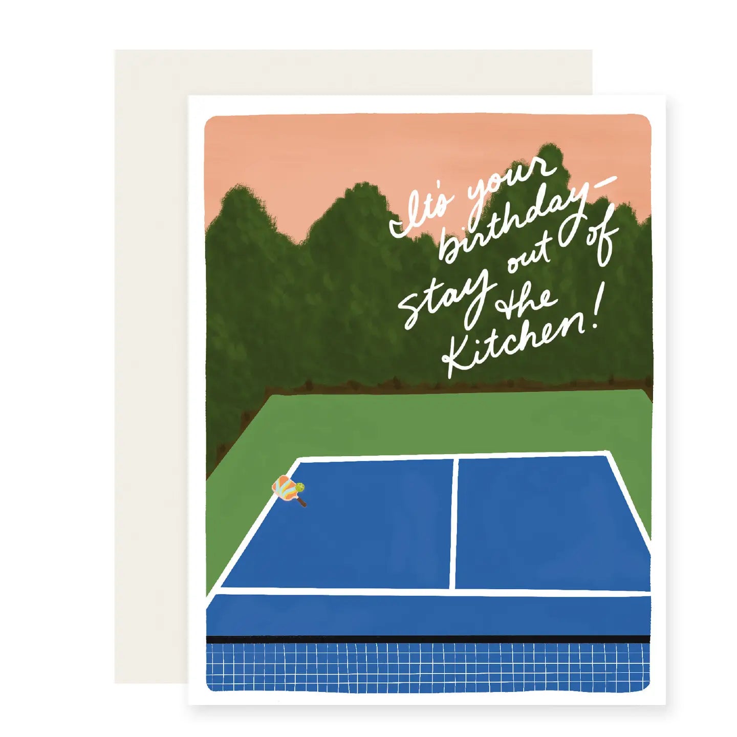 Rose & Lee Co Out of the Kitchen Pickleball Birthday Card Stationery