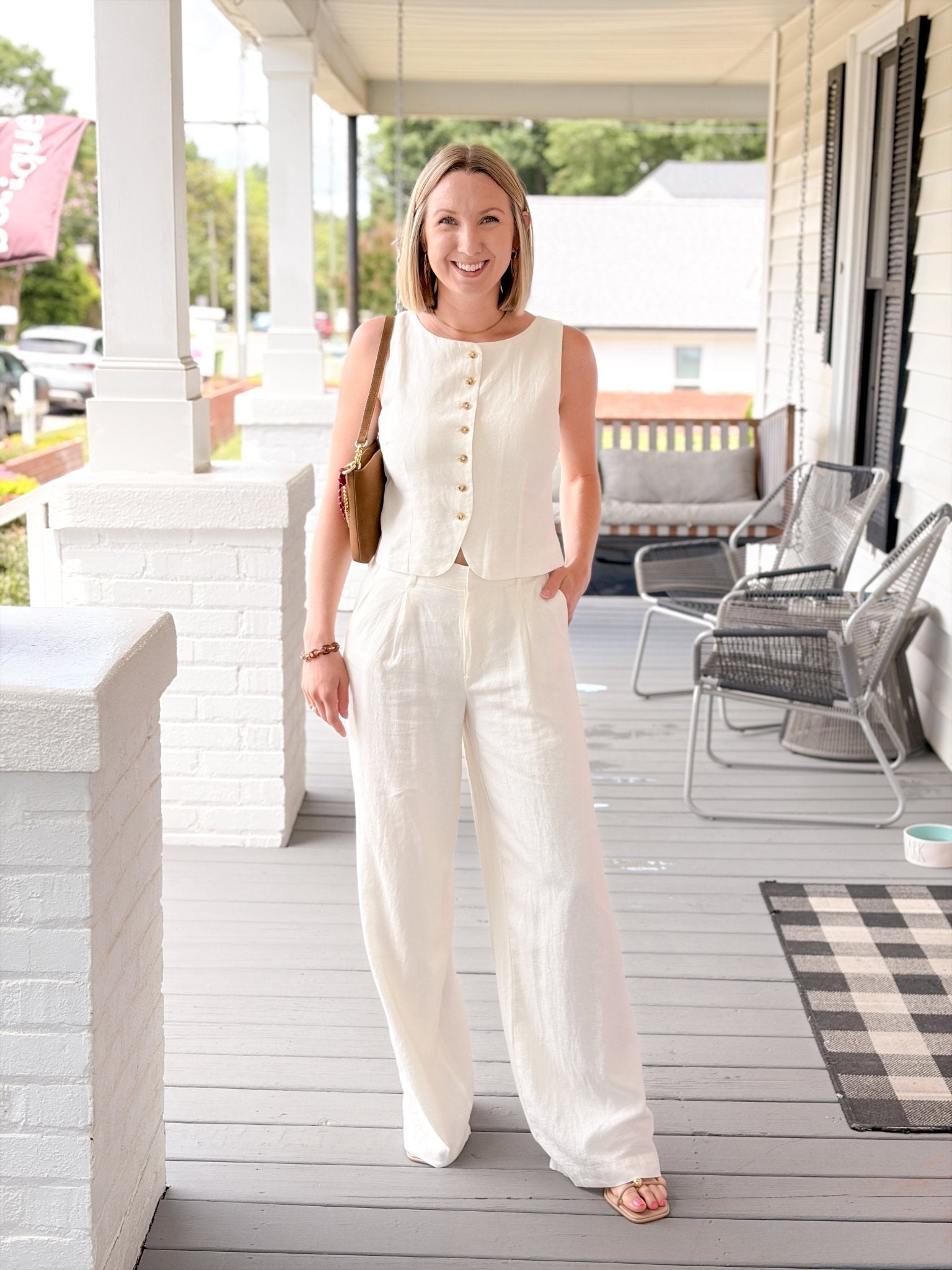 Rose & Lee Co Overlook Linen Pants, Cloud by Z Supply Pants