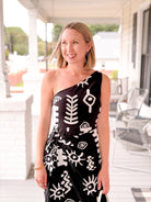 Rose & Lee Co Paros Dress, Black/White Event Dress