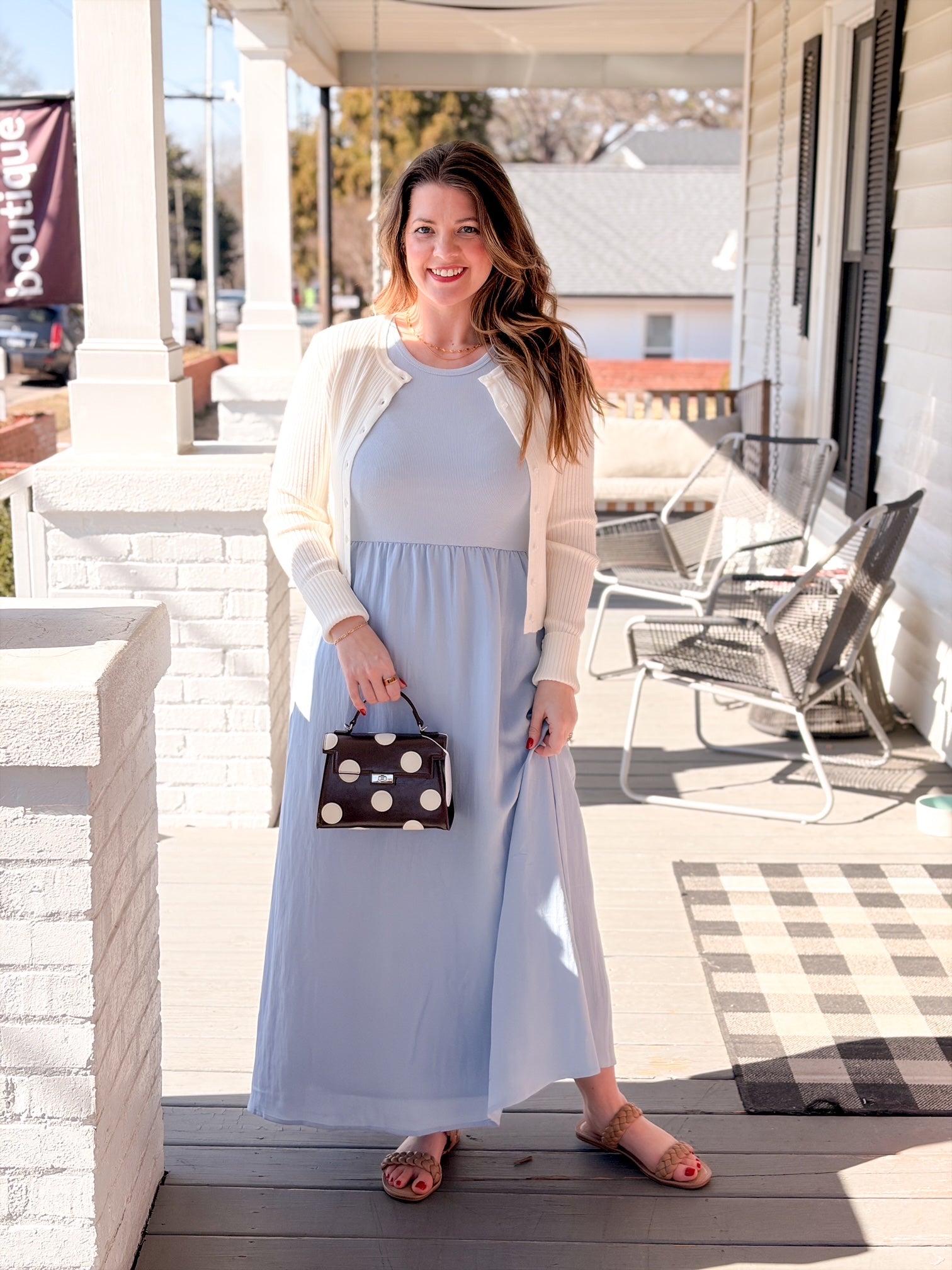 Cream Long Sleeve Button Front Cardigan