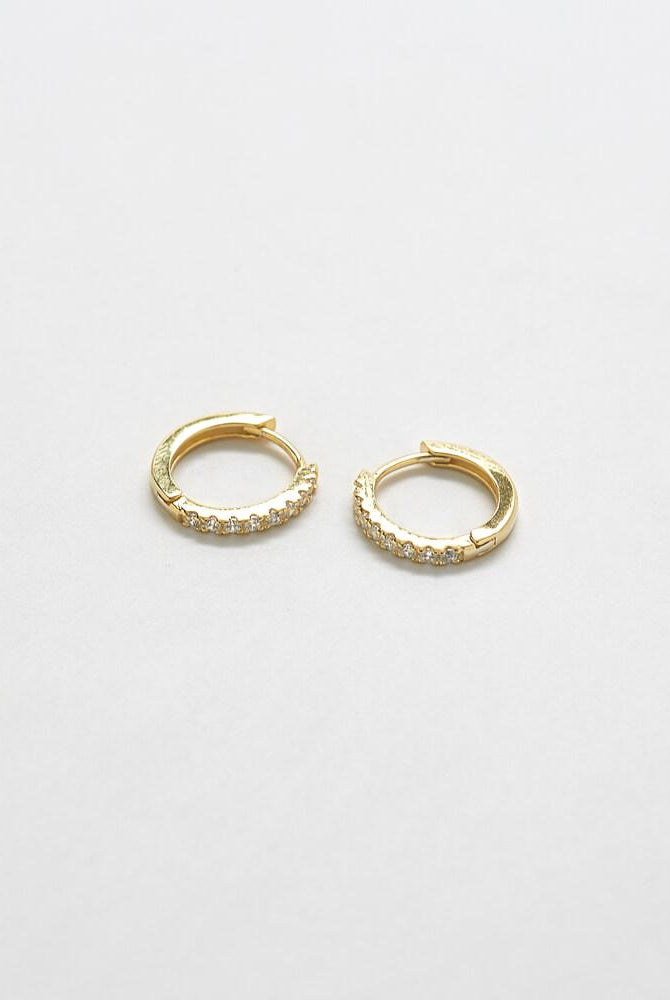 Pave Huggie Hoop Earrings Apex Ethical Boutique