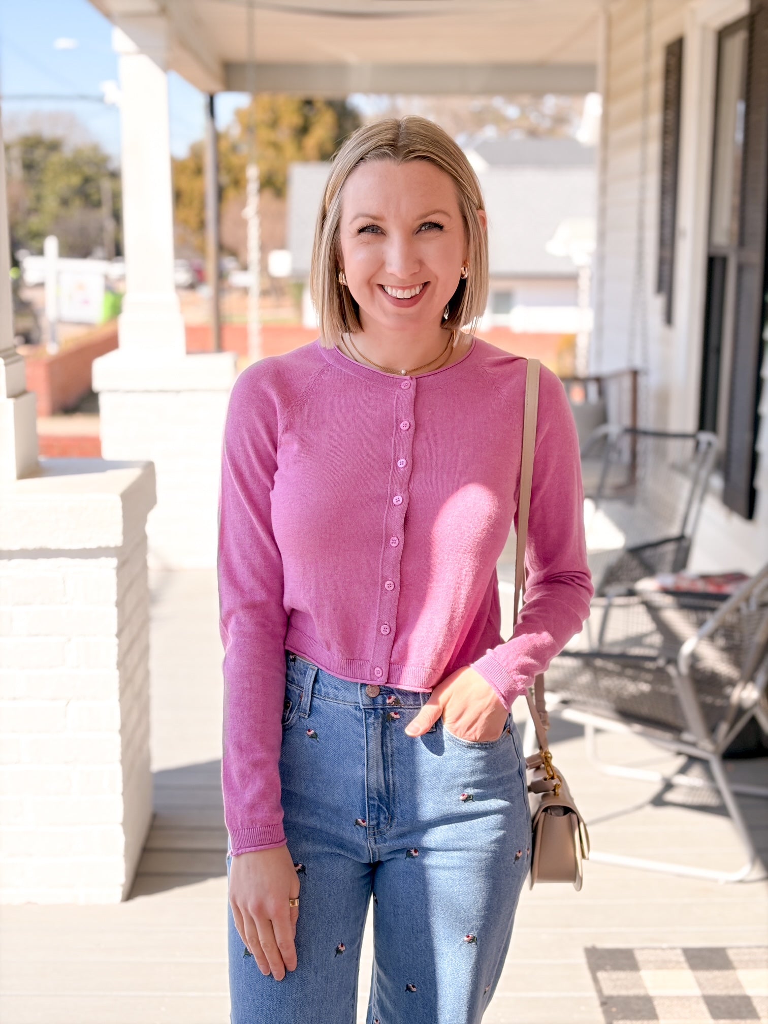 Perfect Layer Cardigan, Spanish Rose by Z Supply