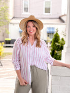 Rose & Lee Co Perfect Line Top, Spanish Rose by Z Supply Long Sleeve