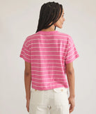 Pink Striped Tee Apex Ethical Boutique