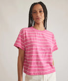 Pink Striped Tee Apex Ethical Boutique