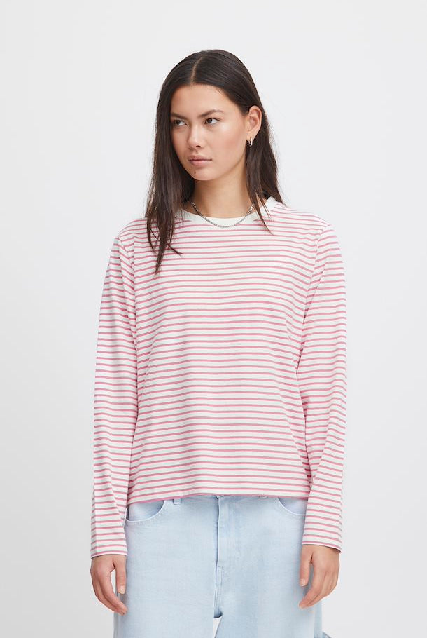 Pink Striped Top Apex Ethical Boutique