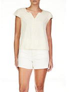 Pleated Short Sleeve Top Apex Ethical Boutique