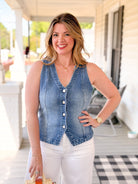 Rose & Lee Co Porto Denim Vest, Eternity by Z Supply Tanks