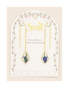 Purple Flower Threader Earrings