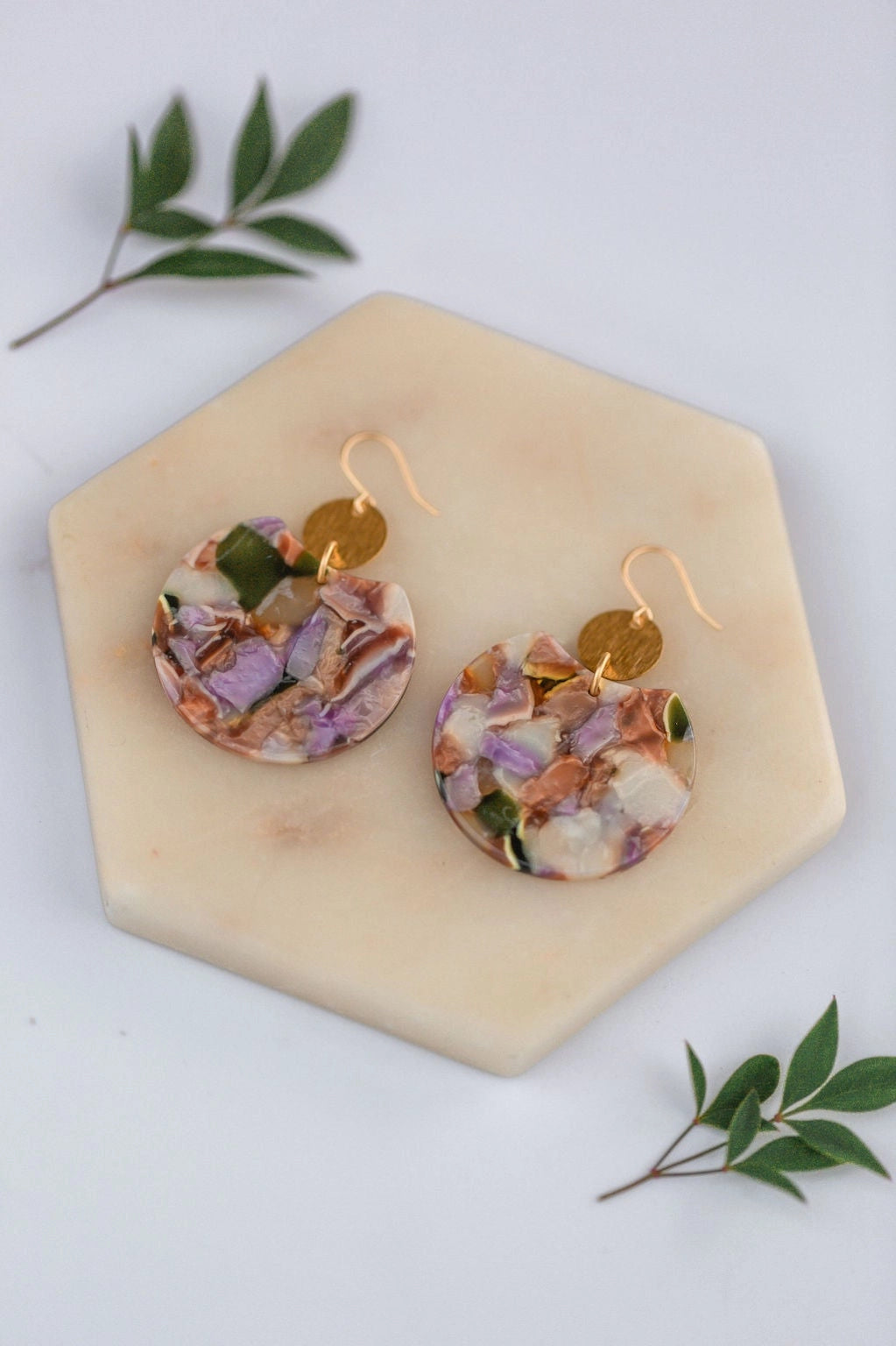 Primrose Confetti Disc Earrings Apex Ethical Boutique