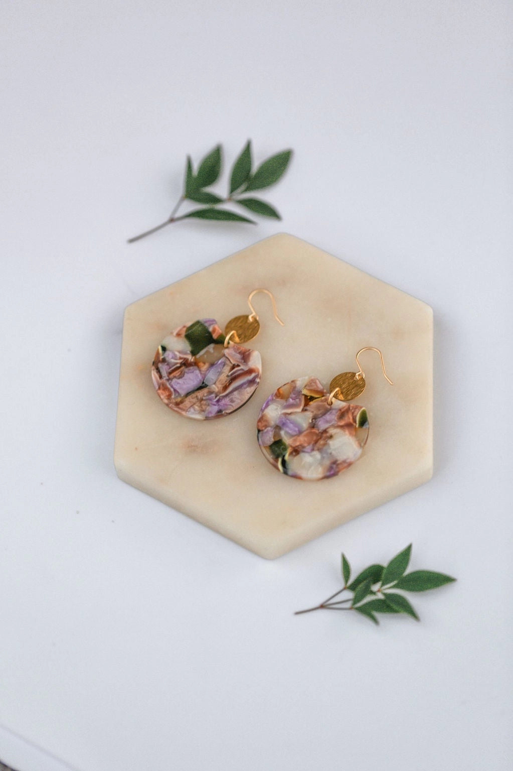 Primrose Confetti Disc Earrings Apex Ethical Boutique