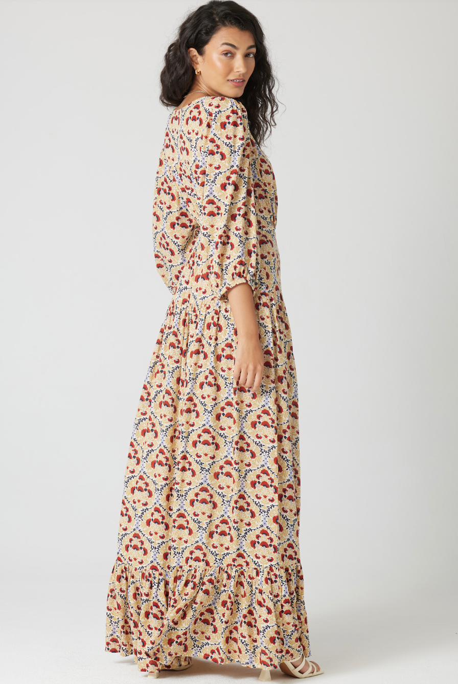 Printed Maxi Dress Apex Ethical Boutique