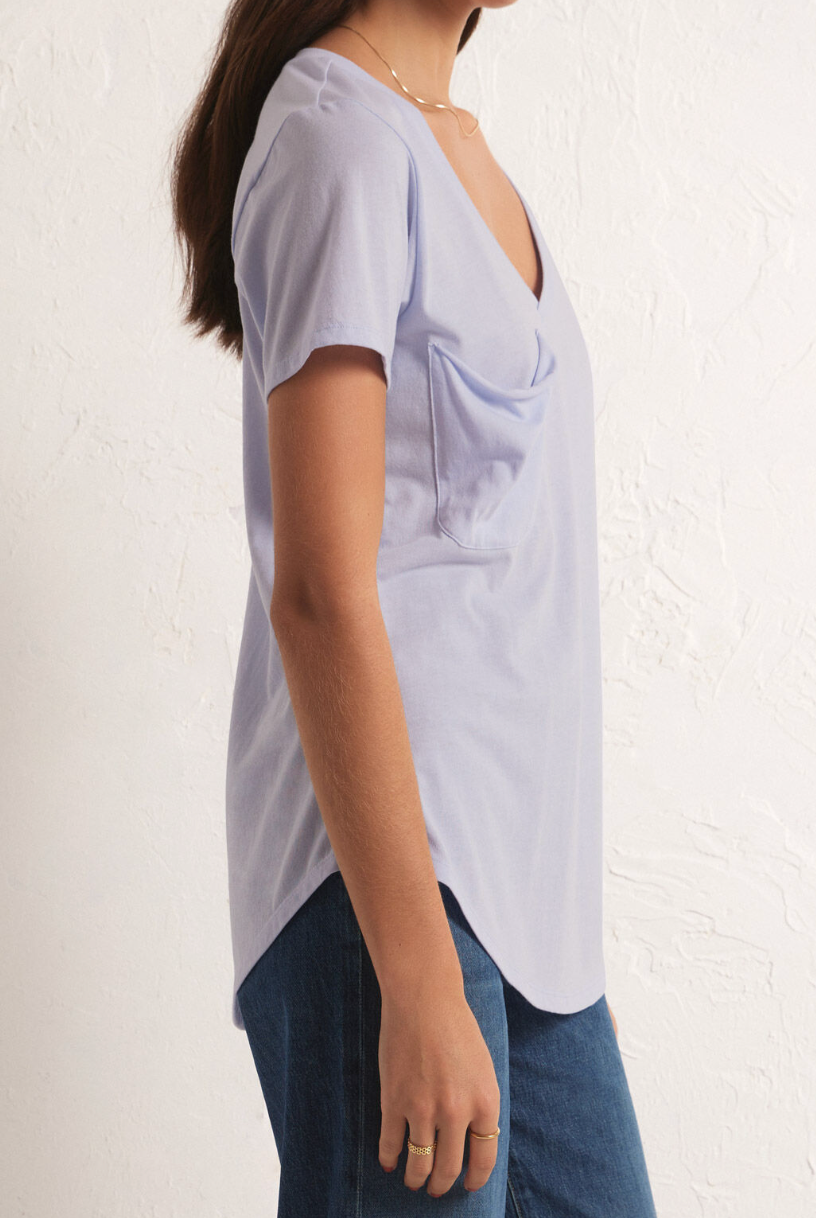 Purple Short Sleeve Pocket Tee Apex Ethical Boutique