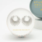 Silver Geometric Hoops