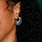 Silver Geometric Hoops