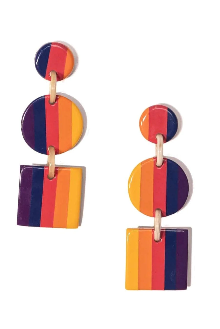 Rainbow Dangle Earrings Apex Ethical Boutique